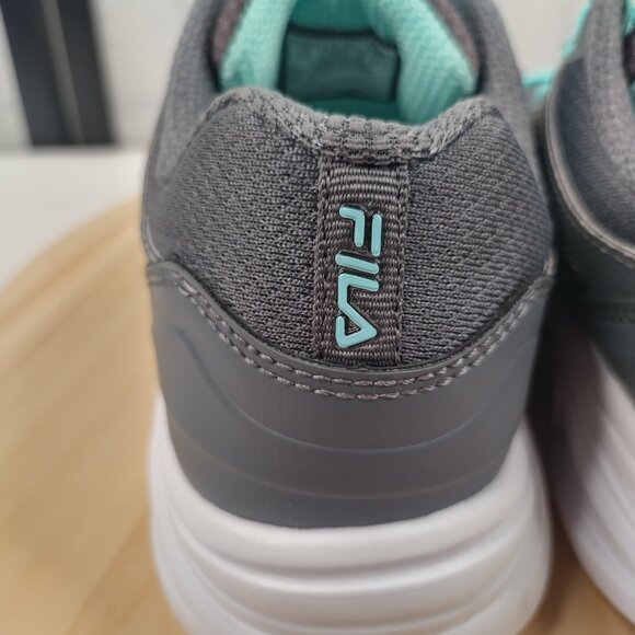Fila Gray & Teal Comfort Running Athletic Sneakers Shoes Women US 8.5 - Picture 8 of 14